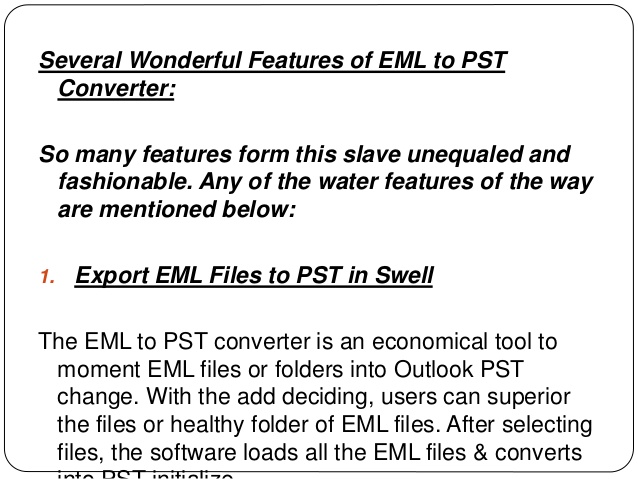 convert pst to eml files